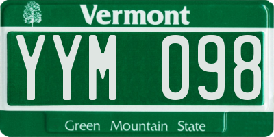 VT license plate YYM098