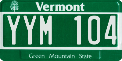 VT license plate YYM104