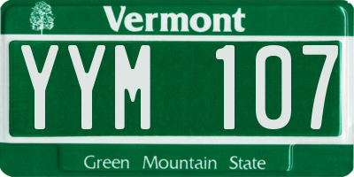 VT license plate YYM107