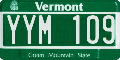 VT license plate YYM109