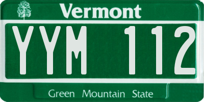 VT license plate YYM112
