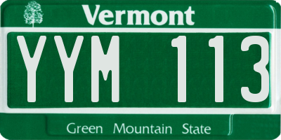 VT license plate YYM113