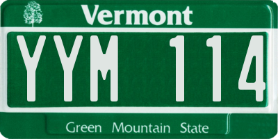 VT license plate YYM114
