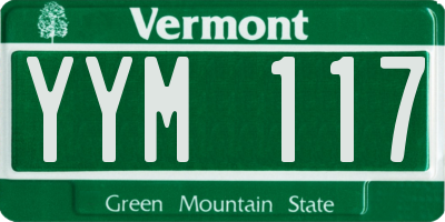 VT license plate YYM117