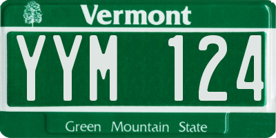 VT license plate YYM124