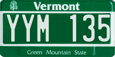 VT license plate YYM135