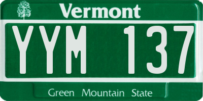 VT license plate YYM137
