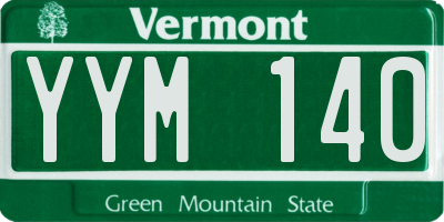 VT license plate YYM140