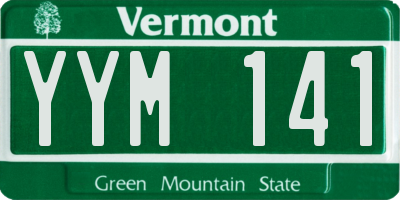 VT license plate YYM141