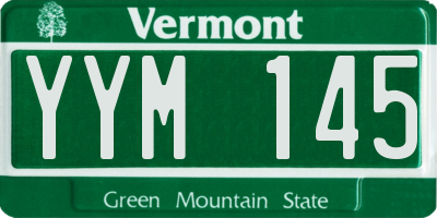 VT license plate YYM145