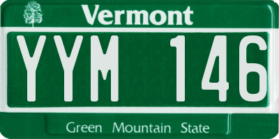 VT license plate YYM146
