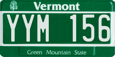 VT license plate YYM156
