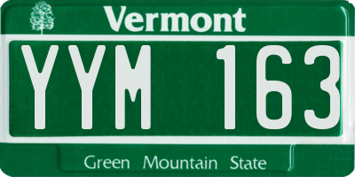 VT license plate YYM163
