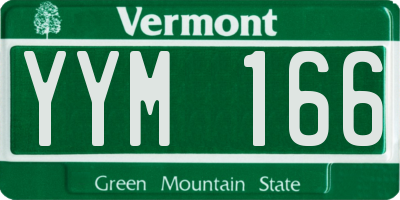 VT license plate YYM166