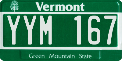 VT license plate YYM167