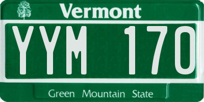 VT license plate YYM170