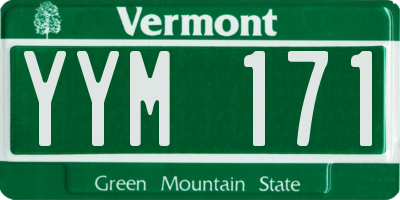 VT license plate YYM171