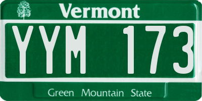 VT license plate YYM173