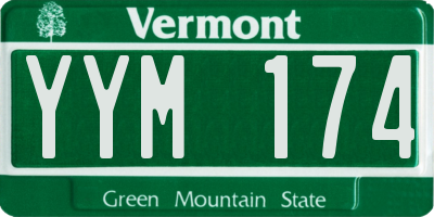 VT license plate YYM174