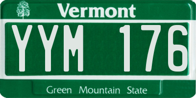 VT license plate YYM176