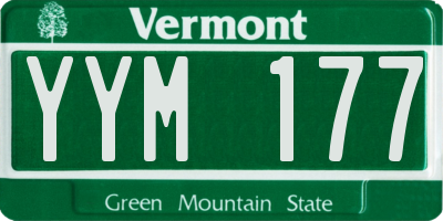 VT license plate YYM177