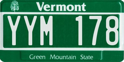 VT license plate YYM178