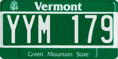 VT license plate YYM179