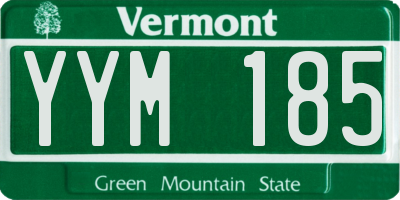 VT license plate YYM185