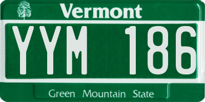 VT license plate YYM186