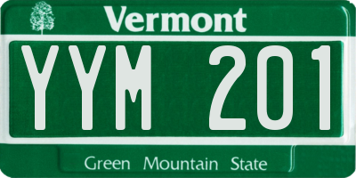 VT license plate YYM201