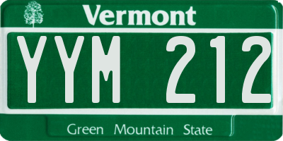 VT license plate YYM212