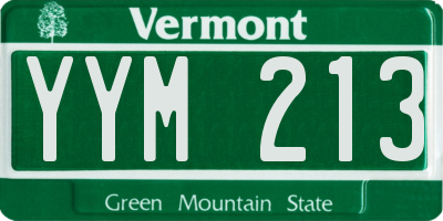 VT license plate YYM213