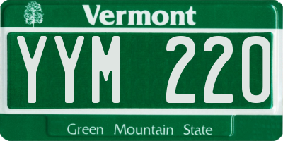 VT license plate YYM220