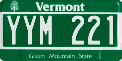 VT license plate YYM221