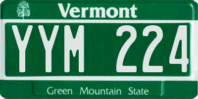 VT license plate YYM224