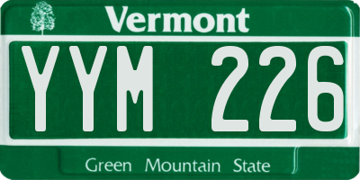 VT license plate YYM226