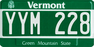 VT license plate YYM228