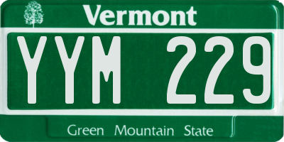 VT license plate YYM229
