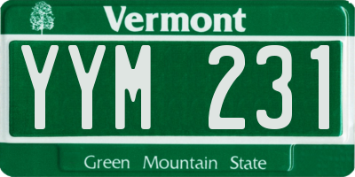 VT license plate YYM231