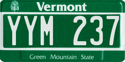 VT license plate YYM237