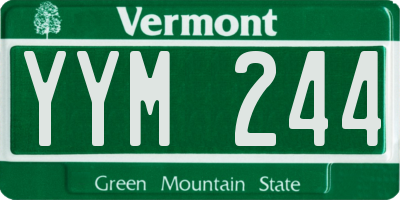 VT license plate YYM244