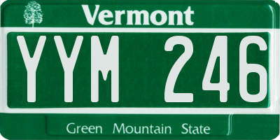 VT license plate YYM246