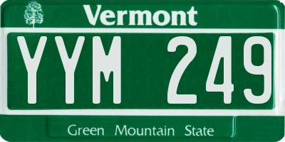 VT license plate YYM249