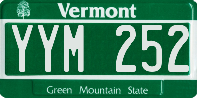 VT license plate YYM252