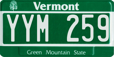 VT license plate YYM259