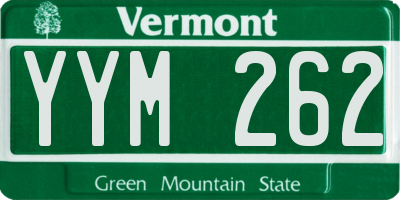 VT license plate YYM262