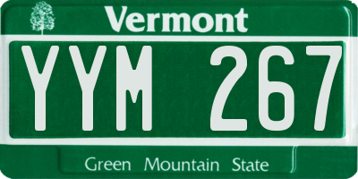 VT license plate YYM267