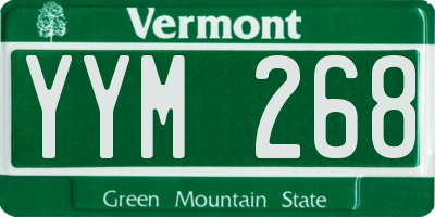 VT license plate YYM268