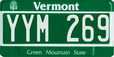 VT license plate YYM269