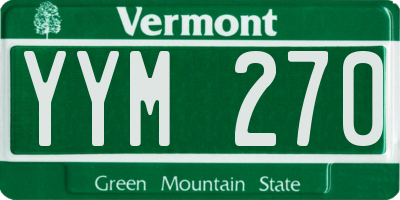VT license plate YYM270